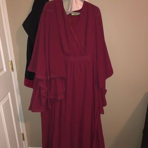 Xtaren for H&M Burgundy Flowing Full Length Gown